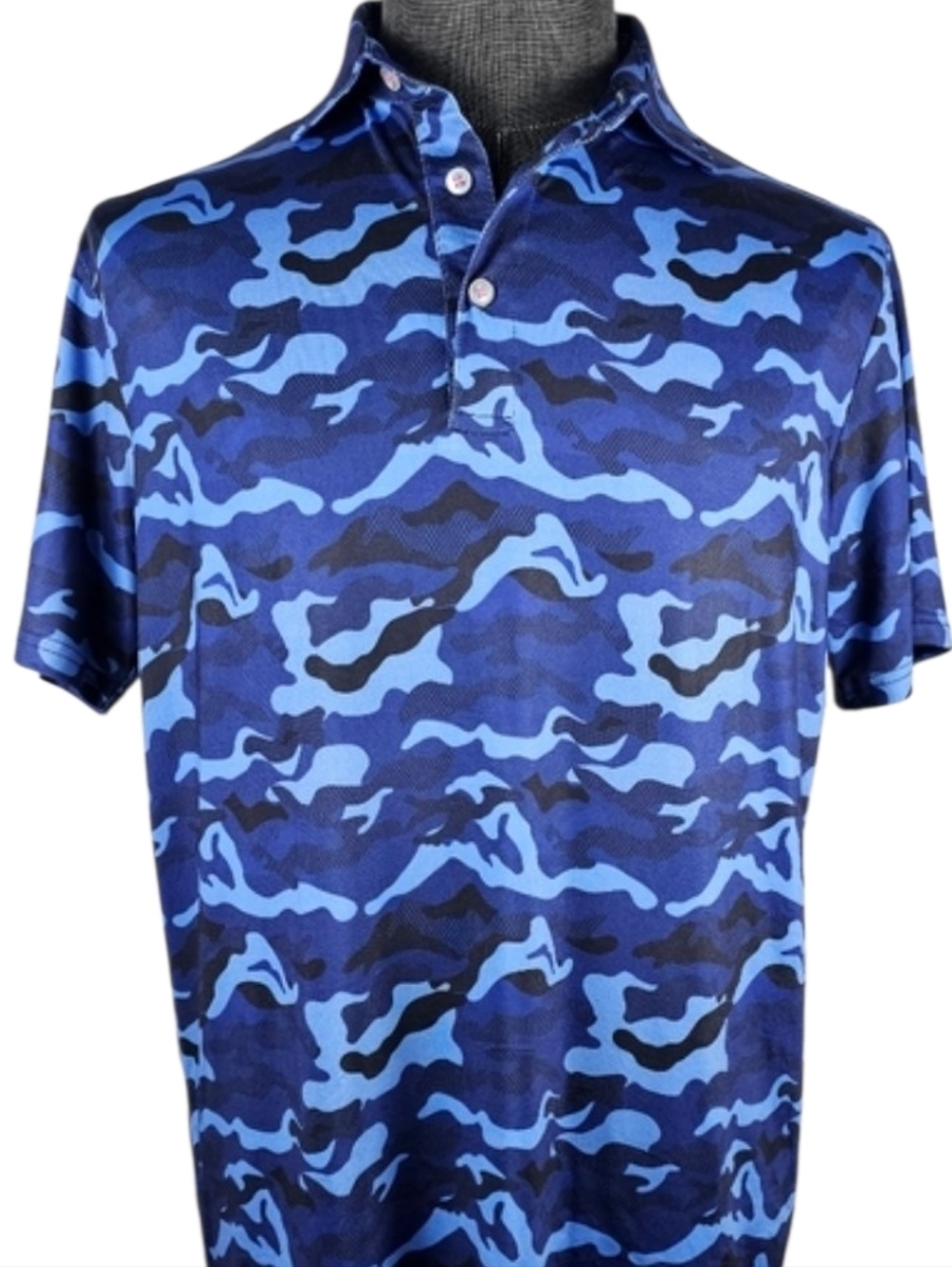 Tailor Byrd Men's Camo Poly Blend Golf Polo Casual Sport Size M